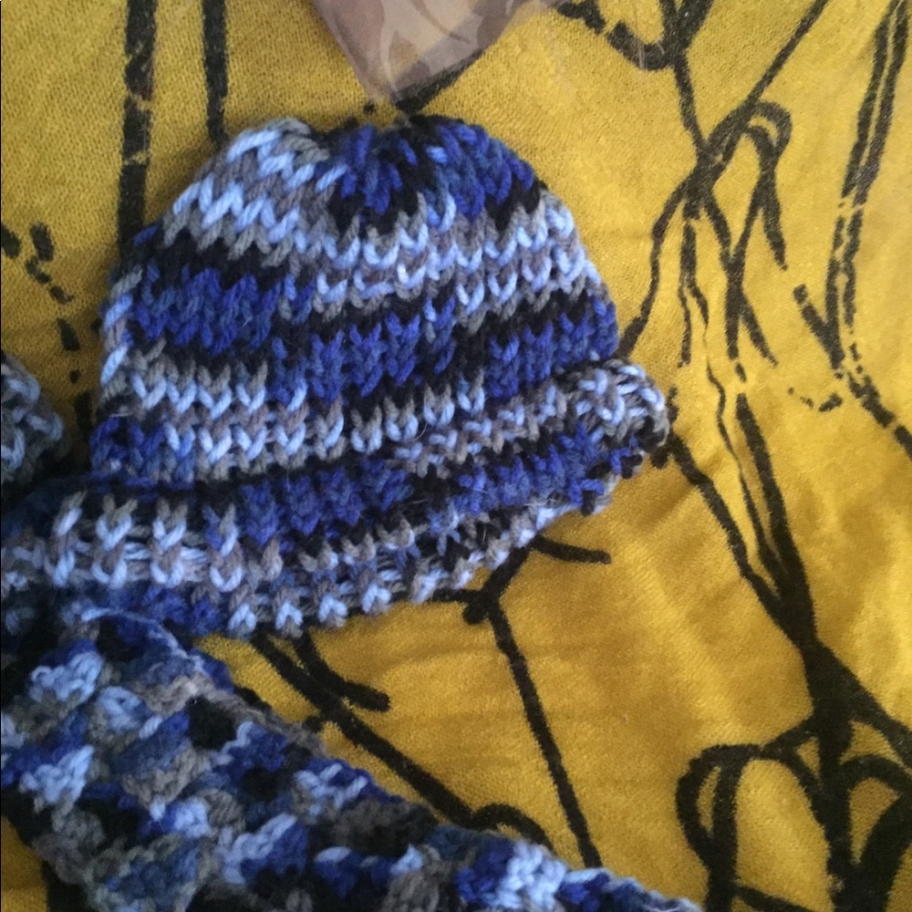 Homemade Baby Hats and Scarf